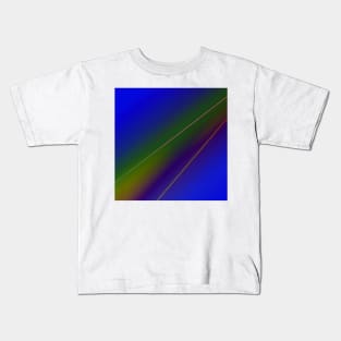 BLUE GREEN BLACK ABSTRACT TEXTURE Kids T-Shirt